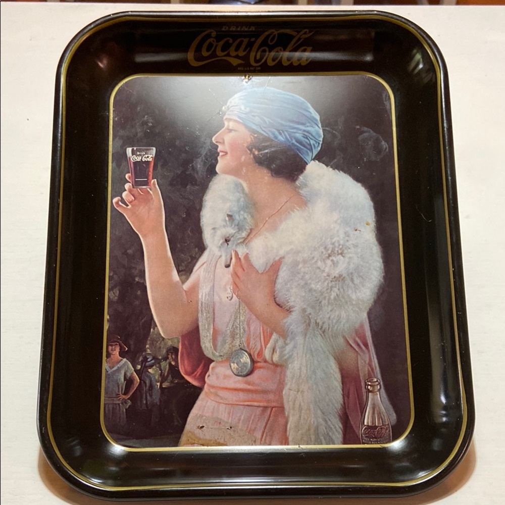 1973 Coca-Cola Party Girl Serving Tray